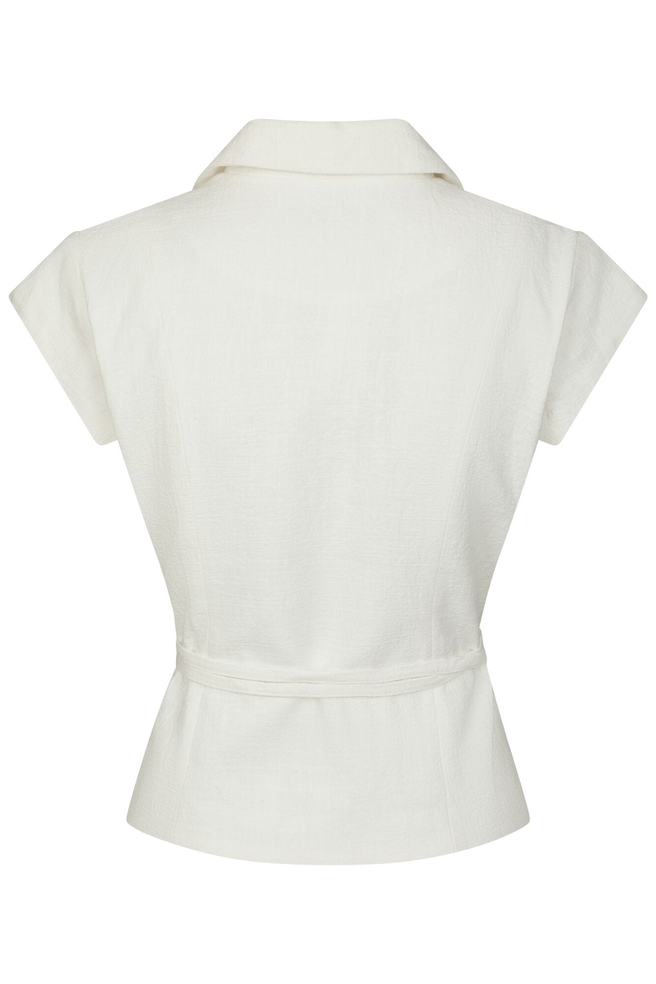 Salima Ramie blazer vest - Off White